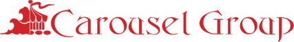 Red and white logo for the Carousel Group, an Ocean City, MD company
